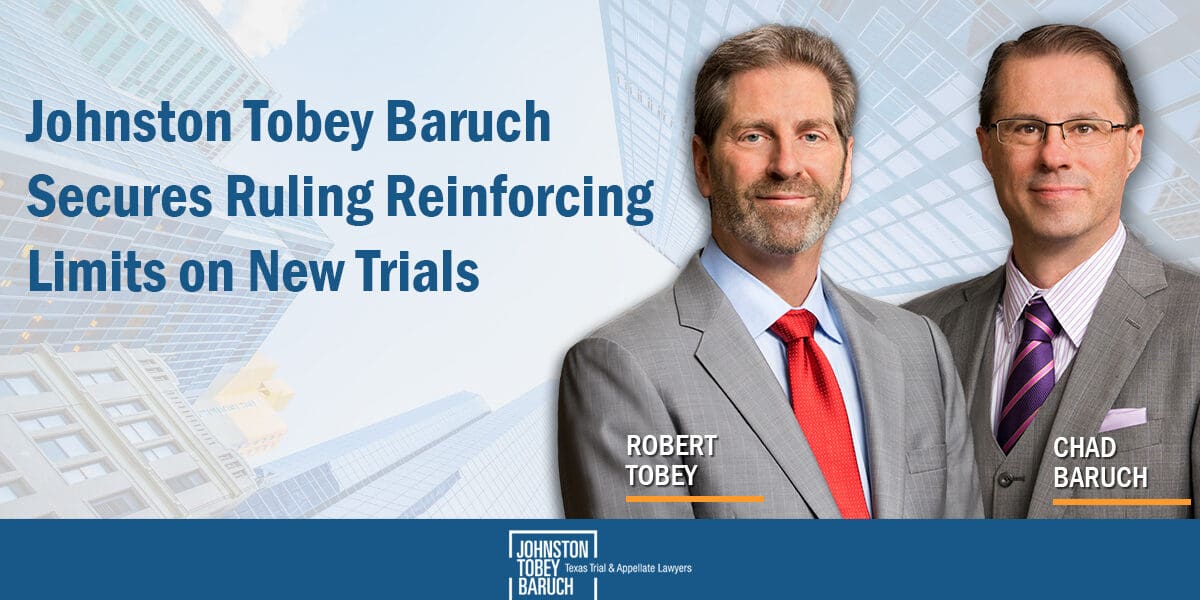 Johnston Tobey - Trial Limits Win