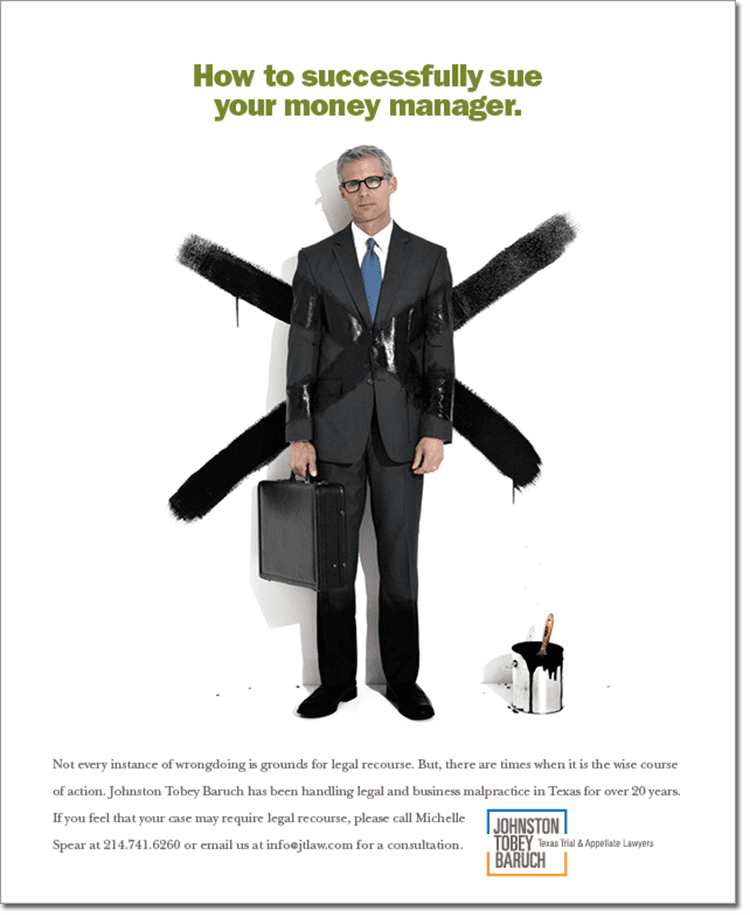 Sue your money manager-Johnston Tobey Baruch